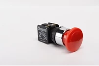 KB Serisi Plastik 1NC Acil Stop 40 mm Çevirmeli Kırmızı 22 mm Buton